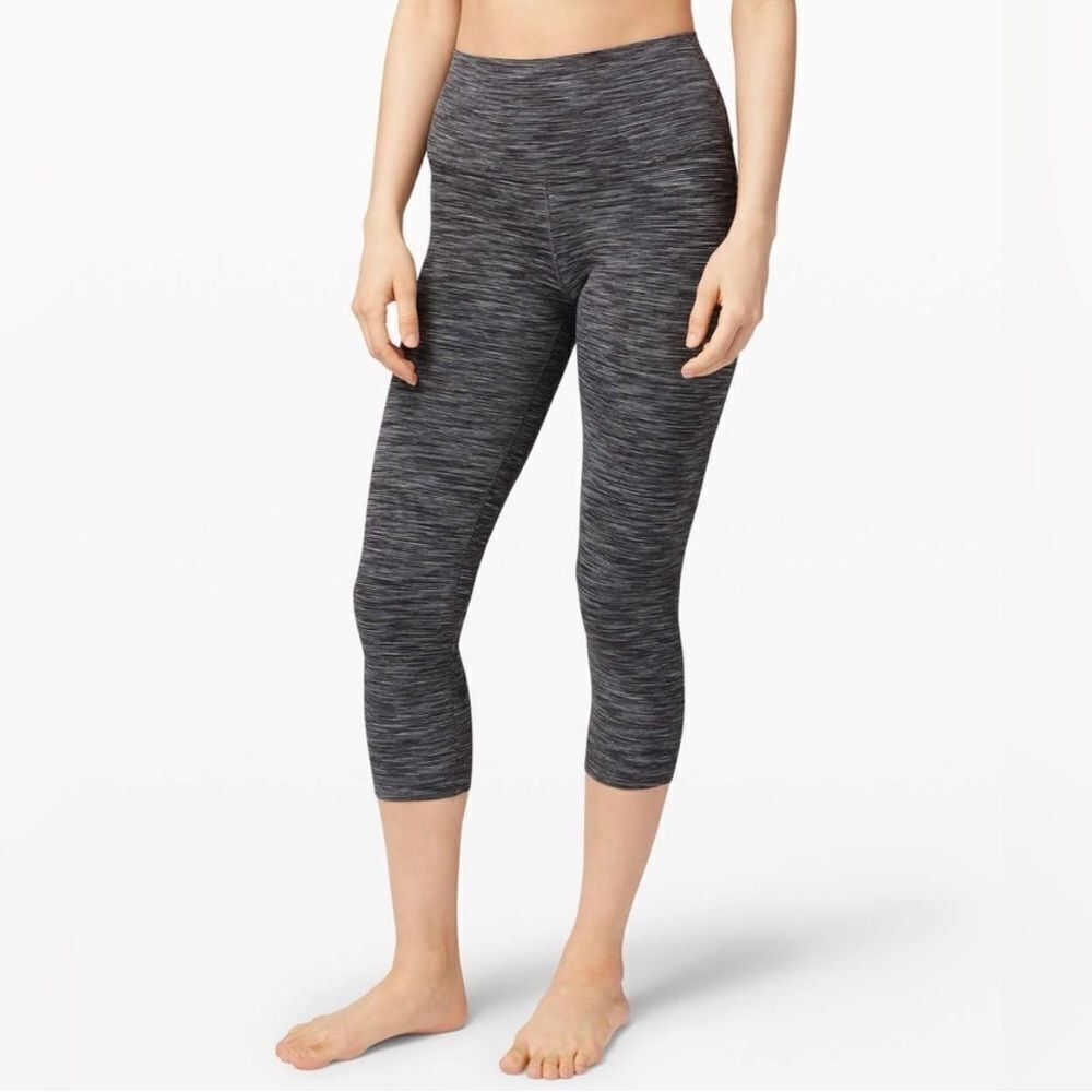 Lululemon Align Crop Legging Wee Are From Space Mini Stripe Peloton